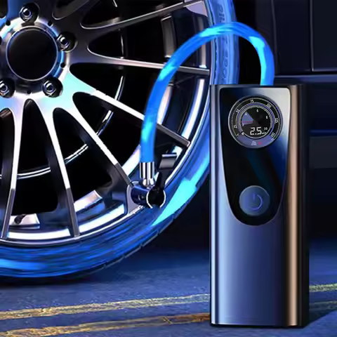 12V Electric Tire Inflator Low Noise Car Tire Air Pump Exact Pressure Reading Electric Bike Tire Pum