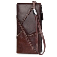 DICIHAYA Brand NEW  Genuine Leather Men's Clutch Wallet Long Purse Phone Bag Passport Cover For Mens Credit Card Holder