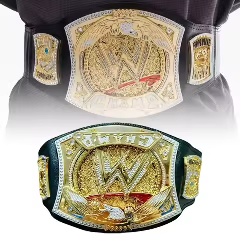 Gold Wrestling Champion Belt Mask Cosplay Accessories Waist Belt Title Gladiators Waistband Mascaras