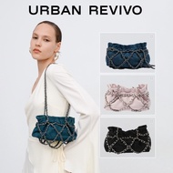 URBAN REVIVO กระเป๋าโซ่ กระเป๋า กระเป๋าสะพายคอ กระเป๋าถือ