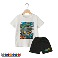 MODIFIED JUNIOR TRUCK T-SHIRT SET FOR CHILDREN - LATEST TRUCK SWALLOWING CLOTHES FOR CHILDREN AGED 2