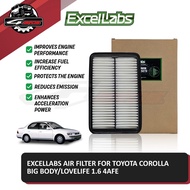 Excellabs Air Filter for Toyota Corolla Big Body/Lovelife 1.6 4Afe Efi (17801-15070)