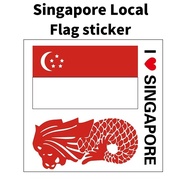 Tattoo sticker I ❤️ Singapore Sticker Merlion Tattoo Flag Stickers NDP 2024 National Day Decoration 