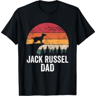 Men's cotton T-shirt Jack Russel Dad Dog Sunset Retro Style for Men T-Shirt Fast Shipping 4XL , 5XL 