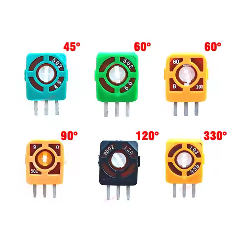 5PCS New Remote Control Aircraft Rocker RC Airplane Potentiometer Piece B502 502 5K 45 60 90 Degrees
