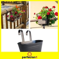 [Perfeclan1] Iron Bucket Planter Flower Holder Porch Bedroom Home Deck Hanging Flower Pot
