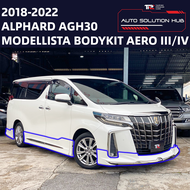 Alphard Bodykit AGH30 Modellista V3 V4 III IV No Color Pearl White (070) Black (202) Selling Fullset