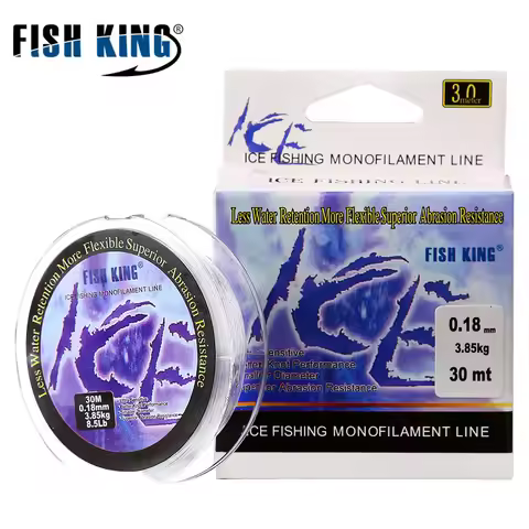 FISH KING Nylon Ice Fishing Pole 30M Line DIA/0.08mm-0.25mm For Writer Ice Lake