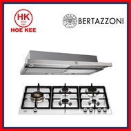 (BULKY) Bertazzoni P905LPROX Stainless Steel Hob + Bertazzoni Telescopic Hood K90TELXA