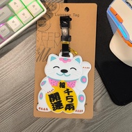 JTTG Travel Boarding Pass Lucky Cat Luggage Tag Boarding Pass Luggage Tag Ornament Name Tag