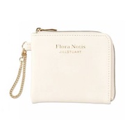 日本 Flora Notis JILL STUART 米白色皮革 銀包