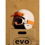 Taiwan evo Helmet Django Vespa Pedal Toddler Motorcycle34Half Helmet for Men and Women, Four Seasons
