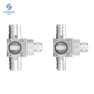 MLINX Fish Tank CO2 Diffuser, Aluminum Alloy 12/16mm CO2 External Atomizer, Silver CO2 Bubble Counte