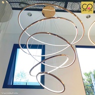 Infinity Space: CDL-33.ROSEGOLD โคมไฟห้อยระย้า โคมไฟโถง หรูหรา Chandelier Lamp Luxury Rose Gold