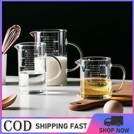 Glass Measuring Cup Heat-resistant Scale Cup Milk Cup Water Cups Household Beaker Mugs 350/500/1000m