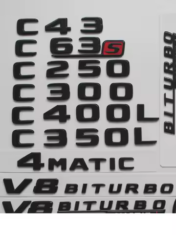 Black Emblem for Mercedes Benz C32 C43 C55 C63 AMG C180 C200 C220 C230 C240 C250 C280 C300 C320 C350