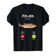 2025 Gildan gift short sleeve for Men Funny Fish Meme T-Shirt - FIH DIH Is Calling Misspelled Phone 