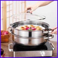 ⚽︎ ▤ Steamer 3-2 Layer Siomai Steamer Stainless Steel Cooking Pot Kitchenware