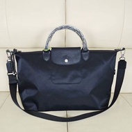 Longchamp Le Pliage Neo 40 短手柄 大號 單肩斜孭袋 黑色