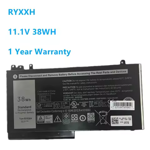 RYXXH Laptop Battery For Dell Latitude 12 5000 11 3150 3160 3550 E5250 E5450 E5550 Series notebook 9