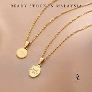 Good Luck Necklace 圆形Good Luck字母项链 (N7)