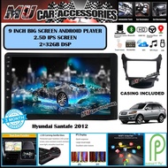 (2RAM 32GB DSP IPS SCREEN)Hyundai Santafe 2012 9" Inch Android 9 GPS OEM Plug & Play 2 DIN/Double Di