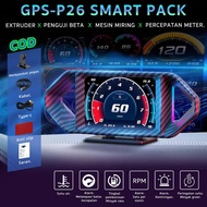 P26 HUD CAR SMART GAUGE OBD2 DISPLAY - SCANNER MOBIL TACHOMETER KILOMETER SPEED METER WATER TEMP SIR