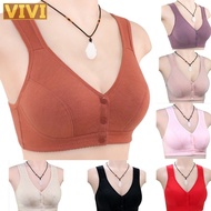 🔥Shocking Sale Bra🔥New Front Buckle Bra Women Soft Cotton Bras Plus Size Wireless Bra B5 衣服 女装 内衣 文胸