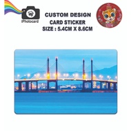 Custom Design Card Sticker - Credit Card Size : 5.4cm x 8.6cm - Design - 203