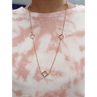 Van cleef medium length titanium necklace