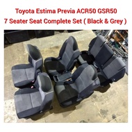Car Seat / Kusyen Kereta Toyota Estima Previa ACR50 Car Seat / Kusyen Kereta / 7 Seater Ori Japan ( Black &amp; Grey )