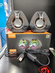 USB Speaker K2060 Stereo Desktop Laptop PC Computer Multimedia Speaker mini 2.0 LED LIGHT