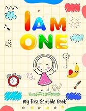 I Am One - My First Scribble Book: Blank Pages Drawing Book For Babies,Boys & Girls, and Black Paper