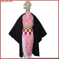 Anime Demon Slayer Cosplay Costume Wig Set Kimetsu no Yaiba Douma Cloak+Uniforms+Hats+Wig+Pants Full