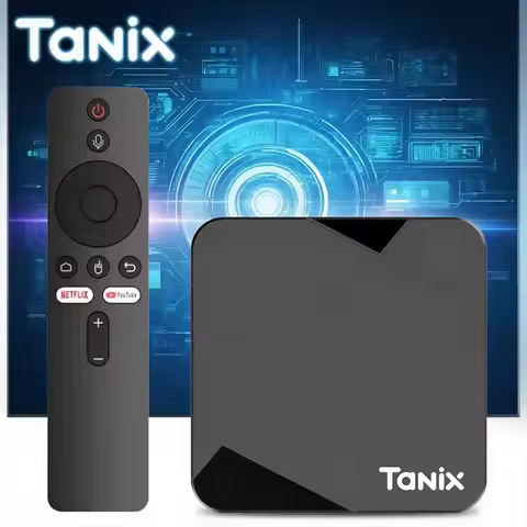 Tanix TX5 Android 14.0 TV Box Amlogic S905Y5 Quad Core 4GB 32GB AV1 BT 2.4G&5G Wifi 4K HD 2GB 16GB S