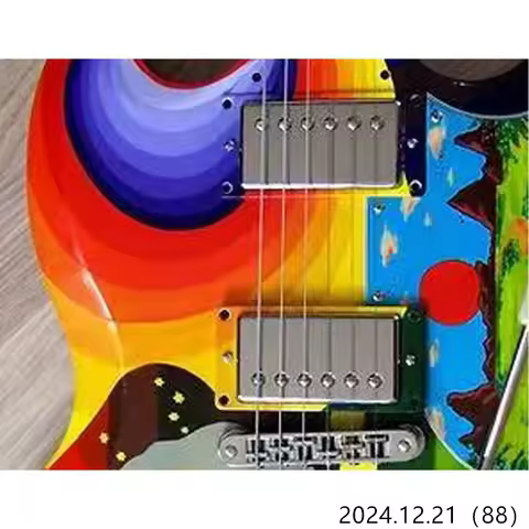 Eric Clapton Fool Electric Guitar with: Hand-Drawn Graphic Body/Neck/Headstock, Kluson Tuners, G Mae