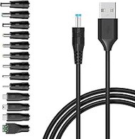 Belker Universal 5V DC 5.5 2.1mm Jack Charging Cable Power Cord, USB to DC Power Cable with 14 Inter