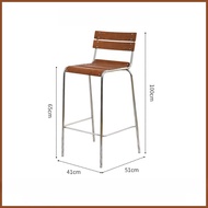 Stool Bar Stool American Retro Simple Luxury High Stool Coffee Shop Milk Tea Shop Counter Stool Dini