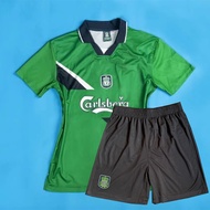 99-00 Liverpool Retro Style Jersey Green 2 Guest Thai Version Short Sleeve Football Shirt Jacket 17 