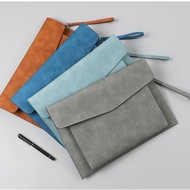 IPad Ultra-Thin Book Storage Bag A4 Business High-Quality Leather Bag Portable Magnetic Buckle Stude