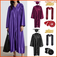 WIT 2025 Year Graduation Gown Academic Robe with Graduation Hat Graduation Cord