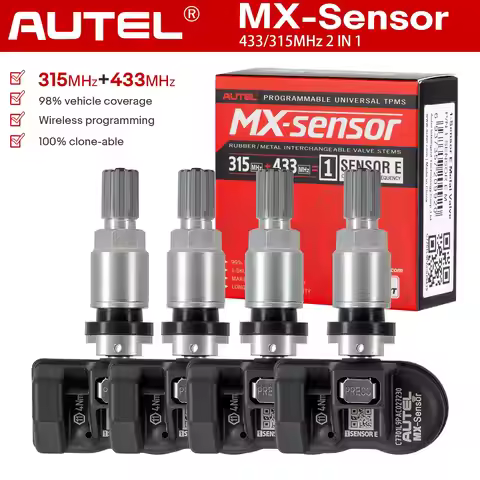 AUTEL MX Sensor 315MHz 433MHz 2 in 1 Universal TPMS Sensor Tire Pressure Monitoring System adaptor u