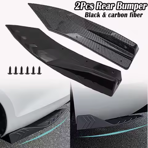 For BMW 3 Series E46 E90 E91 E92 E93 F30 F31 F34 F35 G20 43cm 2Pcs Rear Bumper Lip Wrap Angle Diffus