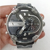 Men's Watch BIG Size DL DZ7313 Mr. Da**y 2.0 4Time Chronograph Silver Combi Black Steel