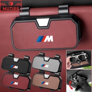 BMW M Car Sun Visor Glasses Case Leather Grain Sunglasses Box Sunshade Decoration For F30 F10 E90 E4