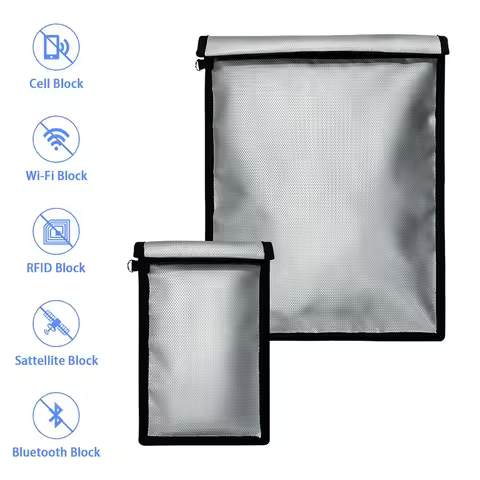 Faraday Bag Fireproof Waterproof Signal Blocker Rfid Phone Signal Anti-Tracking Gps Positioning Emf