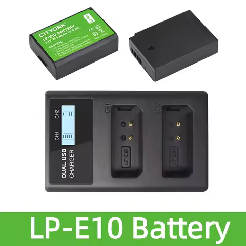 2500mAh High Capacity LP-E10 Battery LP E10 With LCD Charger For Canon KISSX70 EOS 4000D 2000D 1200D