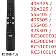New Original TCL Remote Control RC802N YLI2 for RCA TCL Smart TV 06-IRPT45-BRC802N Fernbedienung 40A325 / 32A325 / 55S405 / 40S305 / 65S405 / 32S301 RC3000E02 / RC3000M13 / RC3100L