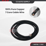 1meter 100% Pure Copper 7 Core Trailer LED Lights Wire Cable Auto Control Cable 1 Meter 3.33 Feet/Ka