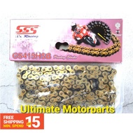 SSS Racing Chain 415 122L Gold Chain Rantai Emas GS415HSB Heavy Duty Racing Chain